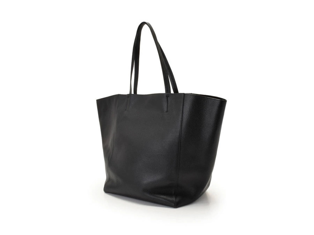 Celine Leather Phantom Bag Black Cabas Black